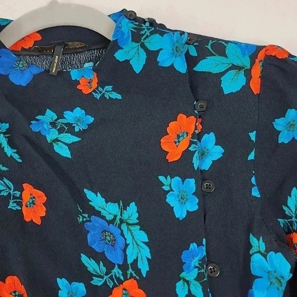 Maje Ripita Black Floral Print Dress - Picture 10 of 13